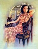 Advertisement characteristic of 'old Shanghai' in the 1920-1940s, a trend started by American newspaperman Carl Crow who lived in Shanghai between 1911 and 1937, starting the first Western advertising agency in the city and creating much of what is thought of today as the 'sexy China Girl' poster and calendar advertisements. In today's more liberal China, these are making a comeback and are widely considered minor works of art characteristic of 'Old Shanghai'.
