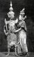 Thailand: Two Siamese theatre actors play Thotsakan and his wife, Nang Munto, from the play 'Ramakien', c. 1900.